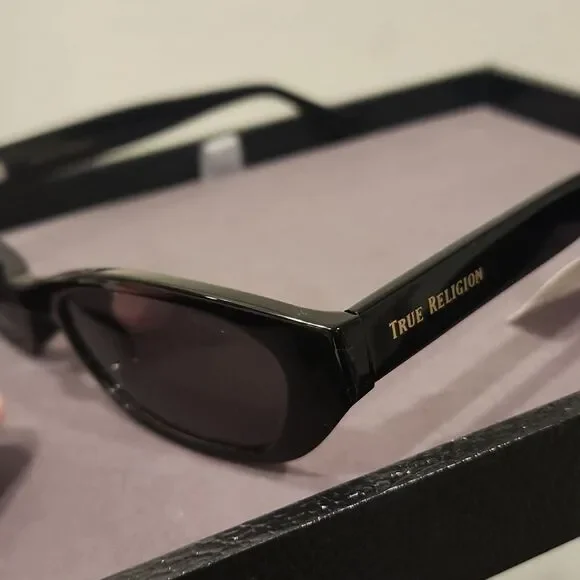 True Religion Narrow Lense Sunglasses- Black